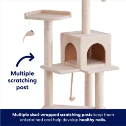 Frisco 57-in Faux Fur Cat Tree & Condo -Frisco 101805 PT2. AC SS1800 V1667229735