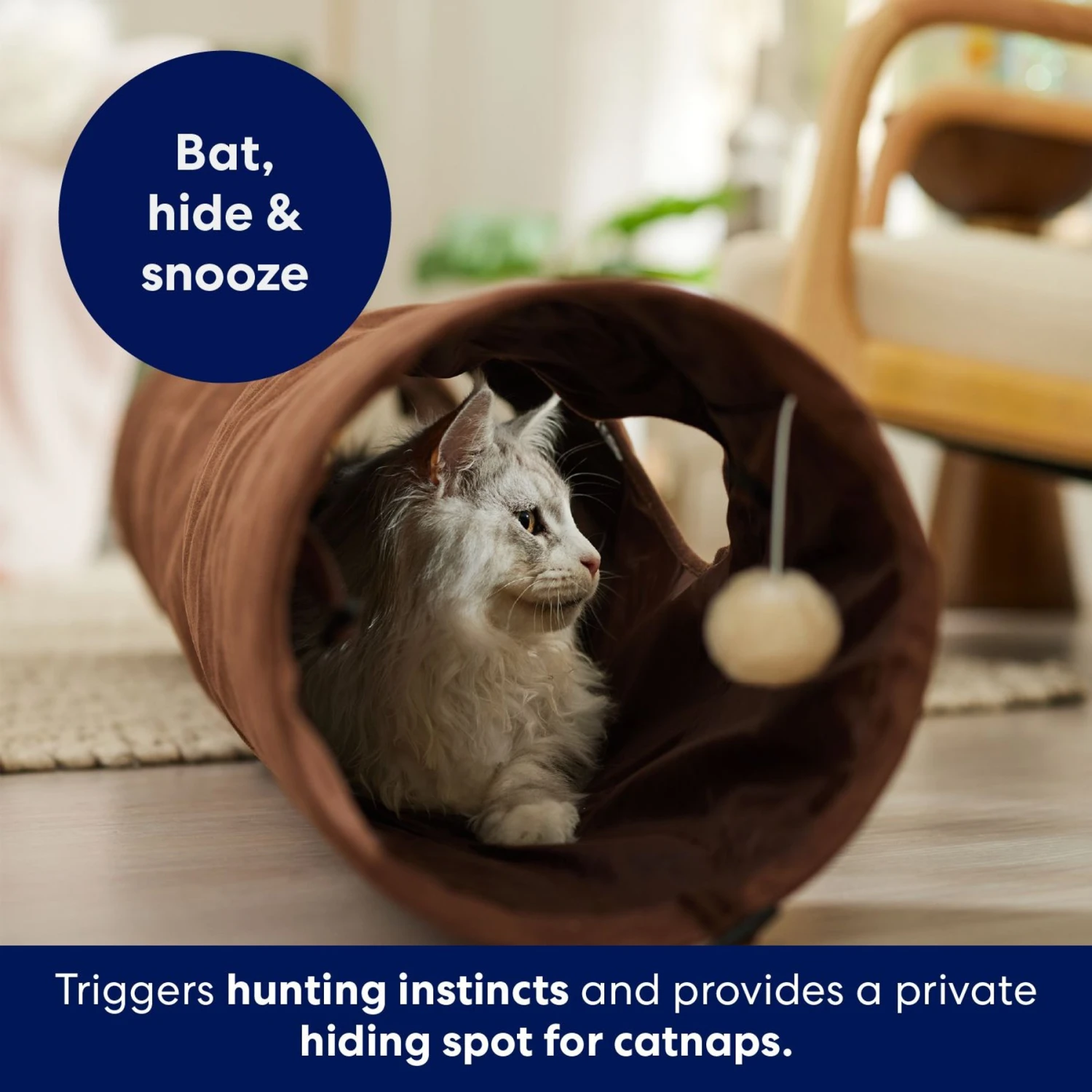 Frisco 47-in Foldable Crinkle Play Tunnel With 2 Windows 6 Frisco 47-in Foldable Crinkle Play Tunnel With 2 Windows - Image 4