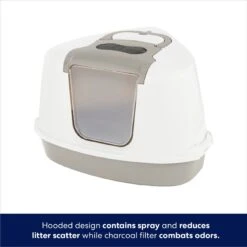 Frisco Flip Top Hooded Corner Cat Litter Box, Large, 21-in -Frisco 155656 PT3. AC SS1800 V1675279579