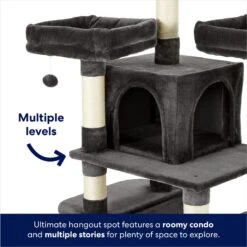 Frisco 68-in Faux Fur Cat Tree & Condo -Frisco 180384 PT2. AC SS1800 V1669908585