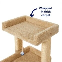 Frisco 32-in Real Carpet Wooden Cat Tree With Toy -Frisco 208920 PT2. AC SS1800 V1667228691