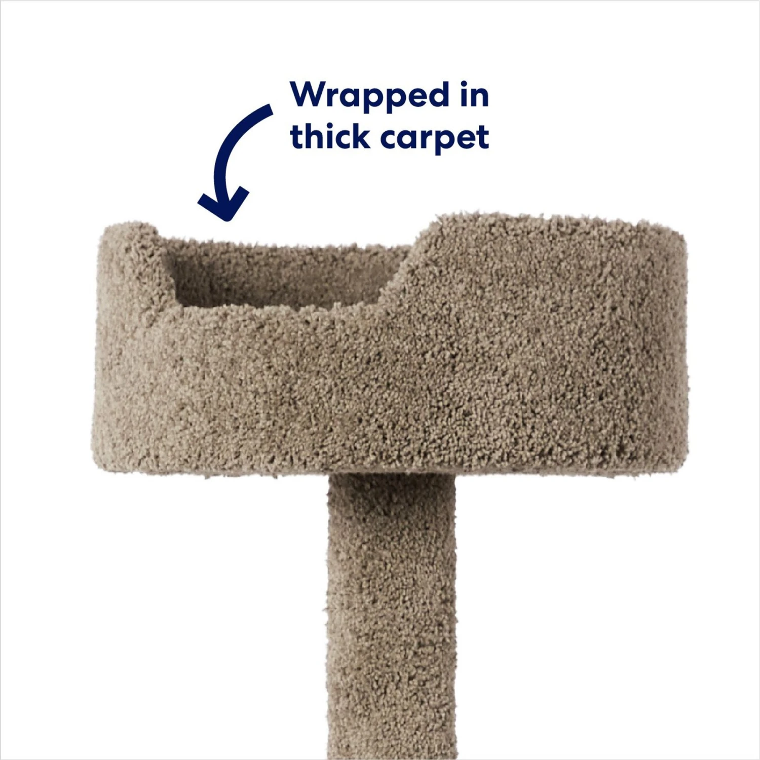 Frisco 65-in Real Carpet Wooden Cat Tree 4 Frisco 65-in Real Carpet Wooden Cat Tree - Image 3