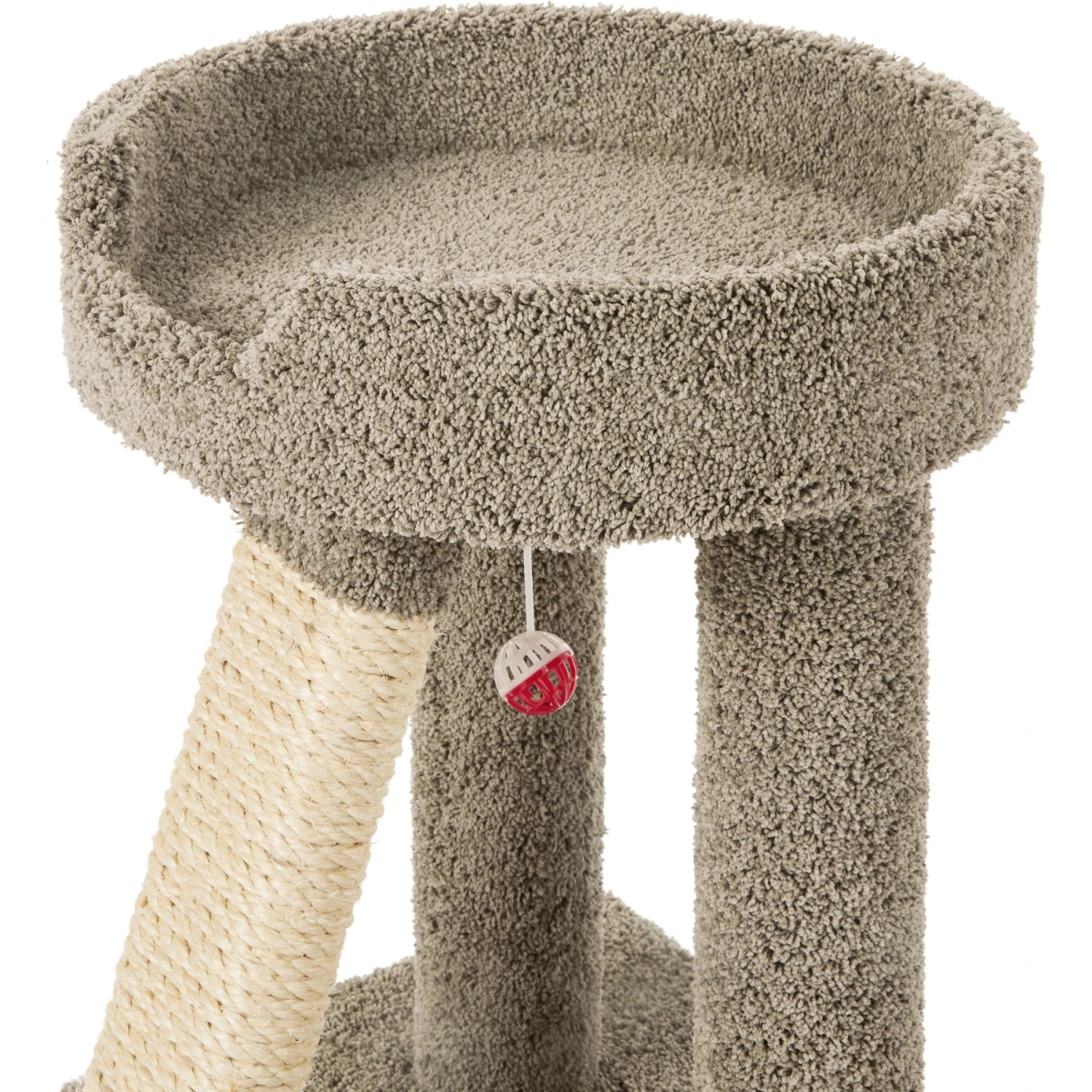 Frisco 24-in Real Carpet Cat Scratching Perch With Toy 5 Frisco 24-in Real Carpet Cat Scratching Perch With Toy - Image 3
