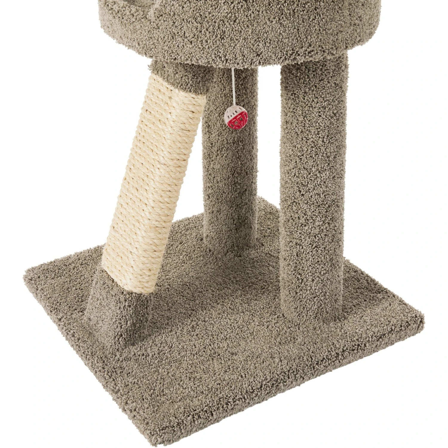 Frisco 24-in Real Carpet Cat Scratching Perch With Toy 6 Frisco 24-in Real Carpet Cat Scratching Perch With Toy - Image 4