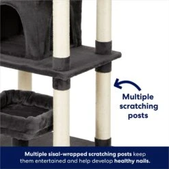 Frisco 66-in Cat Tree With Bed, Condo, Lounge Basket & Top Perch -Frisco 214381 PT4. AC SS1800 V1667229235