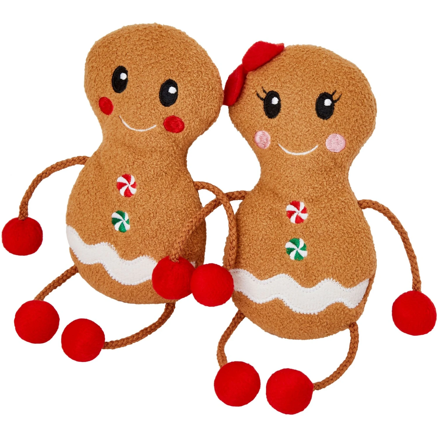 Frisco Holiday Gingerbread Pals Plush Kicker Cat Toy With Catnip, 2 Count 3 Frisco Holiday Gingerbread Pals Plush Kicker Cat Toy With Catnip, 2 Count