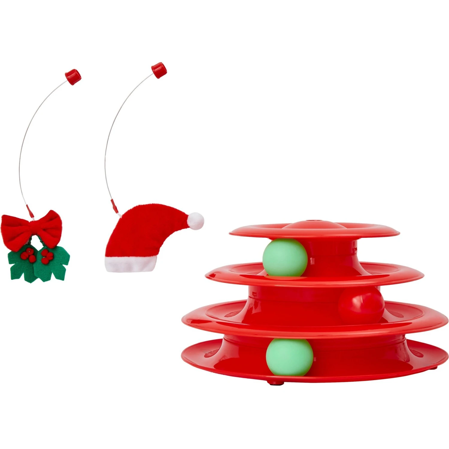 Frisco Holiday Santa Hat & Mistletoe Cat Tracks Cat Toy 6 Frisco Holiday Santa Hat & Mistletoe Cat Tracks Cat Toy - Image 4