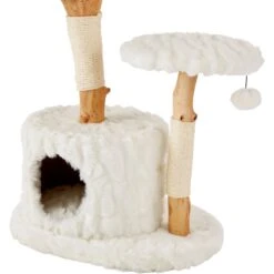 Frisco Natural Wood Modern Cat Tree With Toy, Ivory, Large 13 Frisco Natural Wood Modern Cat Tree With Toy, Ivory, Large -Frisco 236563 PT5. AC SS1800 V1615989095
