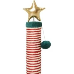 Frisco Holiday 29.5-in Candy Cane Sisal Cat Scratching Post With Toy -Frisco 236565 PT4. AC SS1800 V1601331360