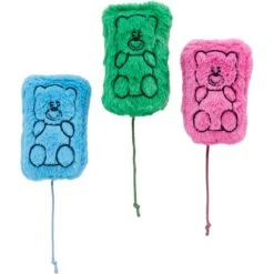 Frisco Zoomies & Chill Gummy Bear Plush Cat Toy With Catnip