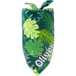 Frisco Tropical Palms Personalized Dog & Cat Bandana