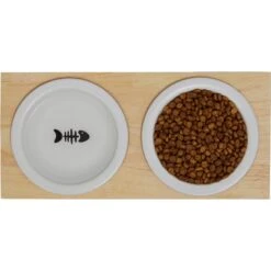 Frisco Double Elevated Cat Bowl With Wood Stand -Frisco 256082 PT5. AC SS1800 V1615313218