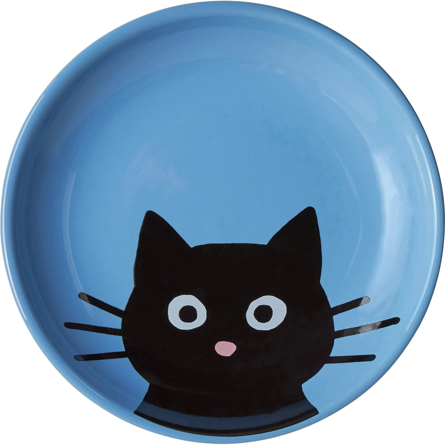 Frisco Cat Face Non-skid Ceramic Cat Dish, Blue 3 Frisco Cat Face Non-skid Ceramic Cat Dish, Blue