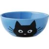 Frisco Cat Face Non-skid Ceramic Cat Bowl, Blue -Frisco 256103 MAIN. AC SS1800 V1617997002