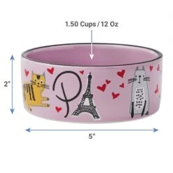 Frisco Paris Non-skid Ceramic Cat Dish 9 Frisco Paris Non-skid Ceramic Cat Dish -Frisco 256117 PT1. AC SS1800 V1616697325