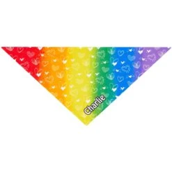 Frisco Rainbow Hearts Personalized Dog & Cat Bandana -Frisco 267539 PT2. AC SS1800 V1632687993
