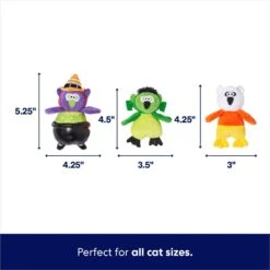 Frisco Halloween Owls Plush Cat Toy With Catnip, 3 Count -Frisco 270329 PT1. AC SS1800 V1689878859