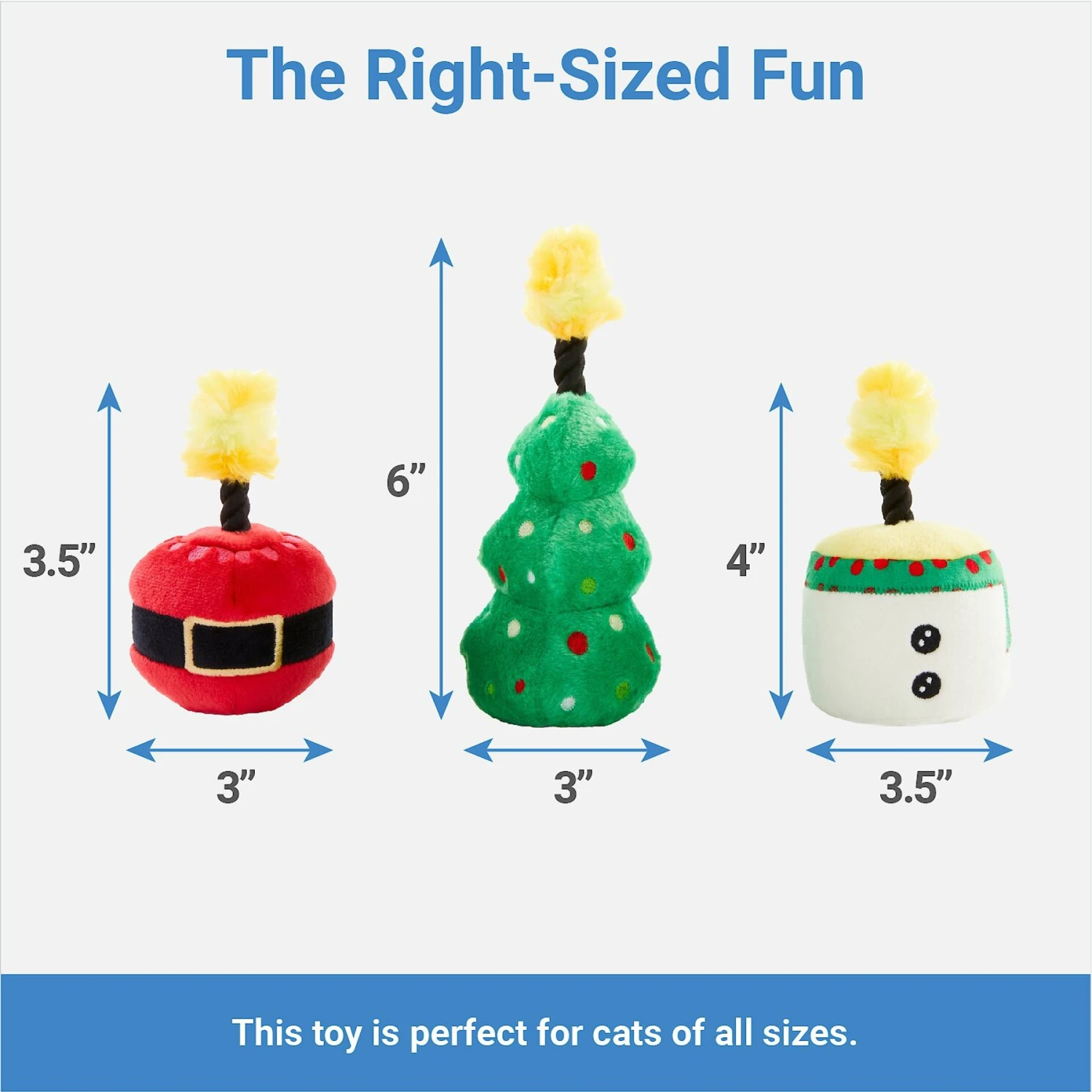 Frisco Holiday Candles Plush Cat Toy With Catnip 4 Frisco Holiday Candles Plush Cat Toy With Catnip - Image 2