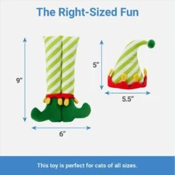 Frisco Holiday Elf Legs & Hat Plush Cat Toy With Catnip, 2 Count -Frisco 287365 PT1. AC SS1800 V1637704889