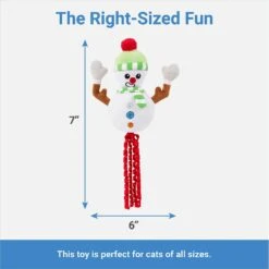 Frisco Naughty Or Nice Snowman Reversible Plush Cat Toy With Catnip -Frisco 287387 PT2. AC SS1800 V1637704002