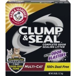 Frisco Plush, Teaser, Ball & Tri-Tunnel Variety Pack Cat Toy With Catnip, 20 Count & Arm & Hammer Litter Clump & Seal Multi-Cat Scented Clumping Clay Cat Litter -Frisco 293064 PT3. AC SS1800 V1620013628