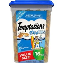 Temptations MixUps Surfers' Delight Flavor Soft & Crunchy Cat Treats & Frisco Colorful Springs Cat Toy -Frisco 298532 PT1. AC SS1800 V1623348143