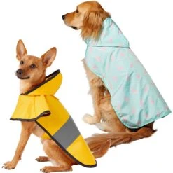 Frisco Lightweight Rainy Days Dog Raincoat & Frisco Lightweight Flamingo Dog Raincoat