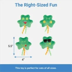 Frisco St. Patrick's Shamrock Plush Cat Toy With Catnip -Frisco 303102 PT1. AC SS1800 V1643213783