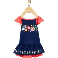 Frisco Embroidered Floral Dog & Cat Dress -Frisco 312128 PT3. AC SS1800 V1644423417