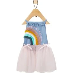 Frisco Rainbow Denim Dog & Cat Dress -Frisco 312144 PT3. AC SS1800 V1644526358