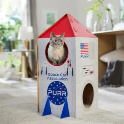 Frisco Spaceship Cardboard Cat House, 2-Story 12 Frisco Spaceship Cardboard Cat House, 2-Story -Frisco 317721 PT4. AC SS1800 V1688677264