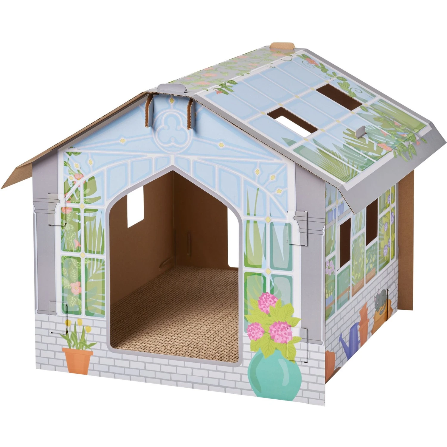 Frisco Greenhouse Cardboard Cat House 3 Frisco Greenhouse Cardboard Cat House