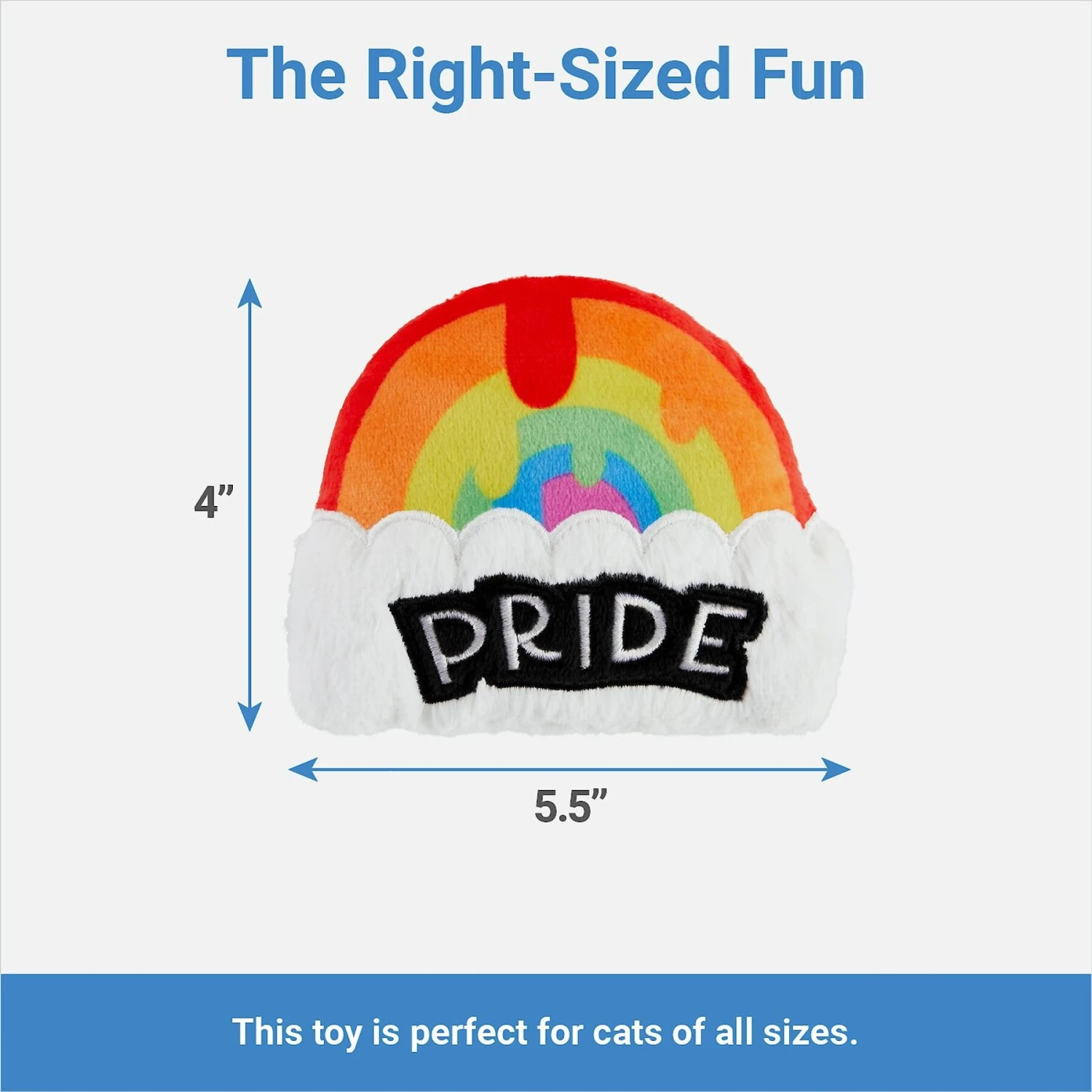 Frisco Pride Rainbow Plush Cat Toy With Silvervine 4 Frisco Pride Rainbow Plush Cat Toy With Silvervine - Image 2