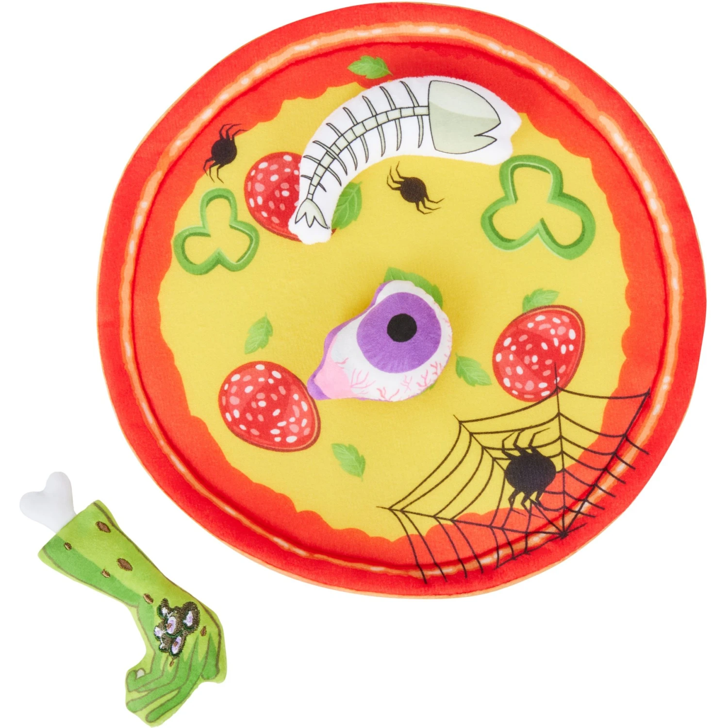 Frisco Halloween Spooky Pizza Interactive Plush Cat Toy With Catnip 3 Frisco Halloween Spooky Pizza Interactive Plush Cat Toy With Catnip