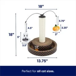 Frisco Halloween Pumpkin And Ghost Interactive Scratcher Cat Toy With Catnip -Frisco 344074 PT1. AC SS1800 V1689878476