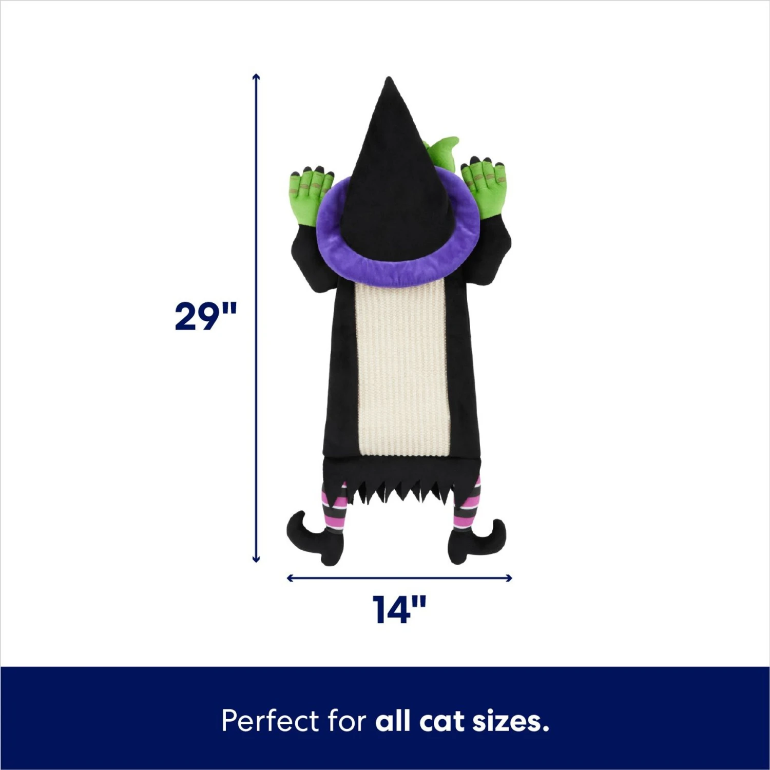 Frisco Halloween Witch Doorknob Hanger Cat Toy With Catnip 4 Frisco Halloween Witch Doorknob Hanger Cat Toy With Catnip - Image 2