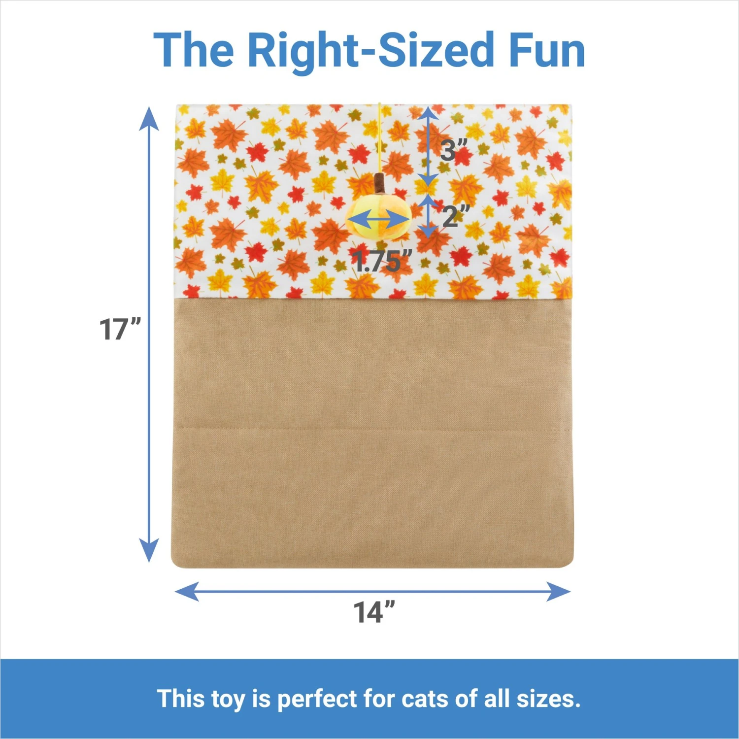 Frisco Fall Leaf Cat Sack Cat Toy With Catnip 4 Frisco Fall Leaf Cat Sack Cat Toy With Catnip - Image 2