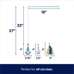 Frisco Hanukkah Interchangeable Teaser Wand Cat Toy With Catnip -Frisco 360911 PT1. AC SS1800 V1695045650