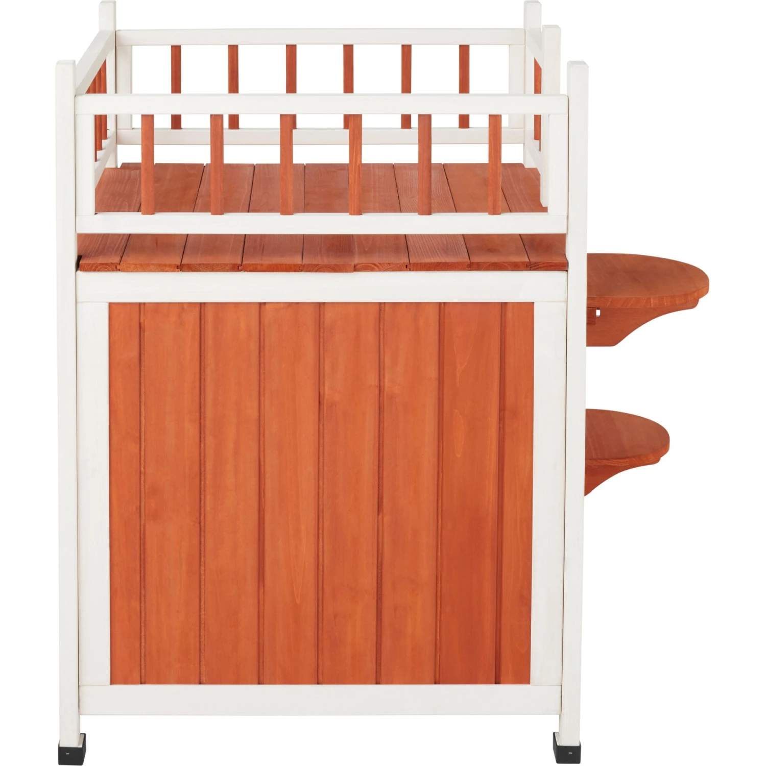 Frisco Outdoor Wooden Cat House With Elevated Balcony Steps 5 Frisco Outdoor Wooden Cat House With Elevated Balcony Steps - Image 3