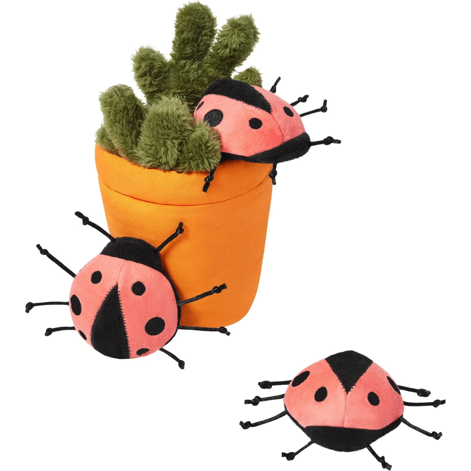 Frisco Spring Potted Plant And Ladybugs Interactive Plush Cat Toy With Catnip 3 Frisco Spring Potted Plant And Ladybugs Interactive Plush Cat Toy With Catnip