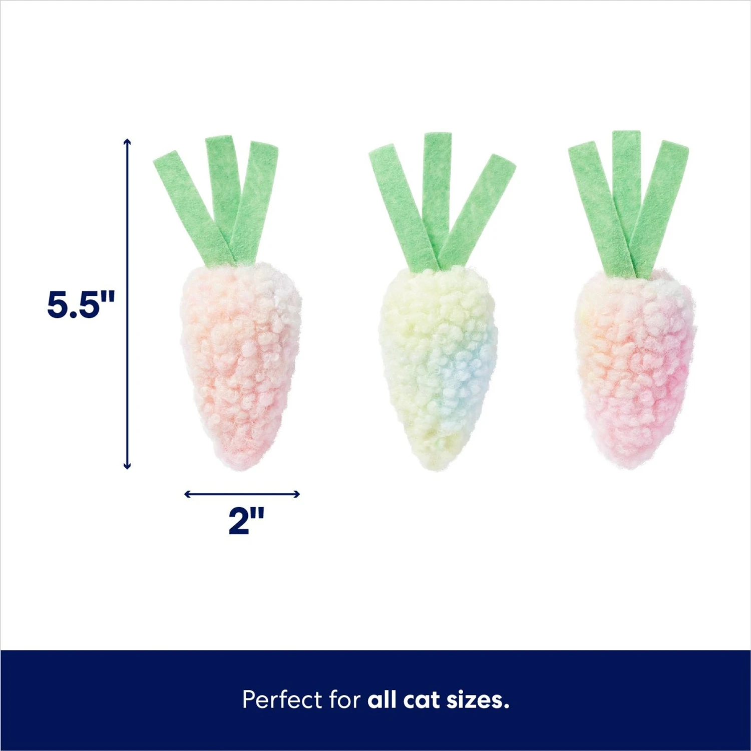 Frisco Easter Carrot Plush Cat Toy With Catnip 4 Frisco Easter Carrot Plush Cat Toy With Catnip - Image 2