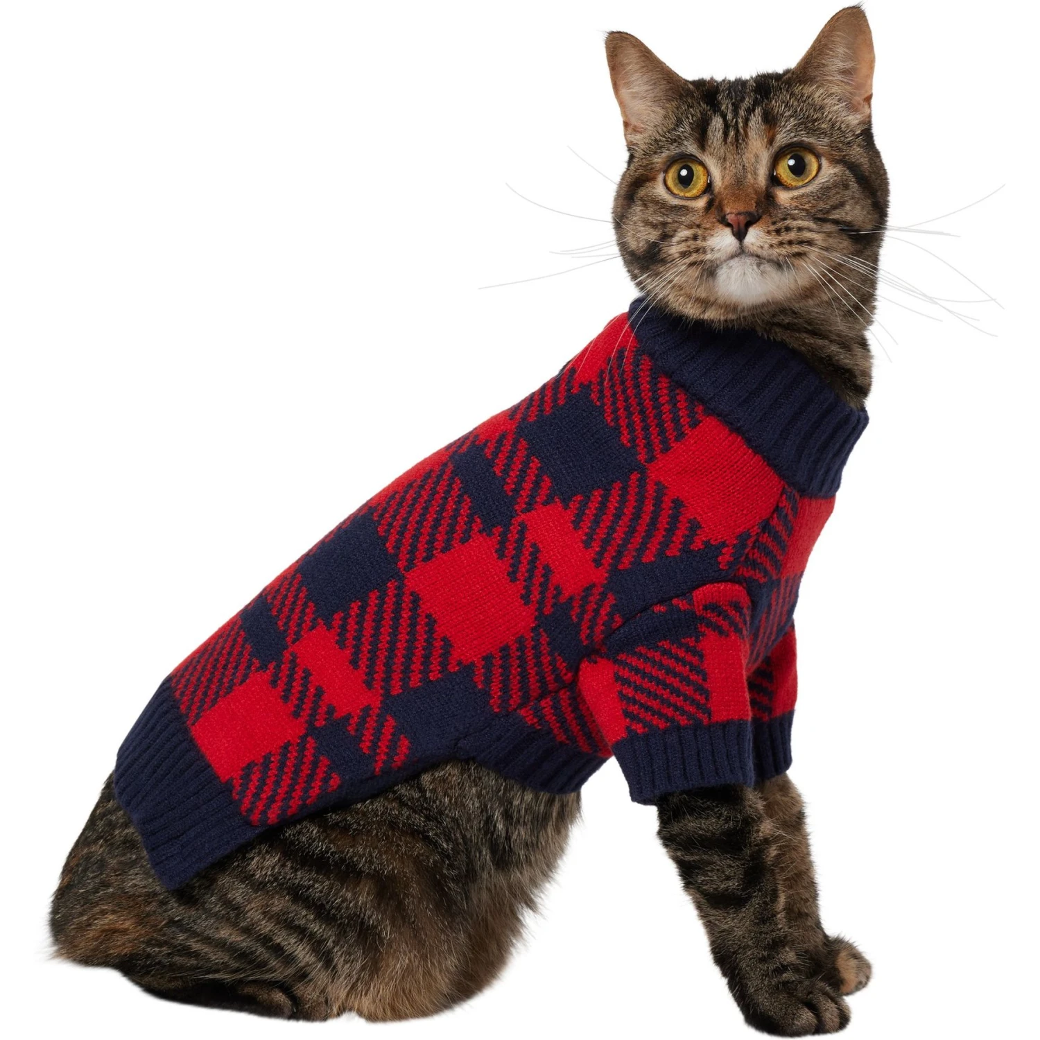 Frisco Fleece Lined Buffalo Plaid Mock Neck Dog & Cat Sweater 3 Frisco Fleece Lined Buffalo Plaid Mock Neck Dog & Cat Sweater