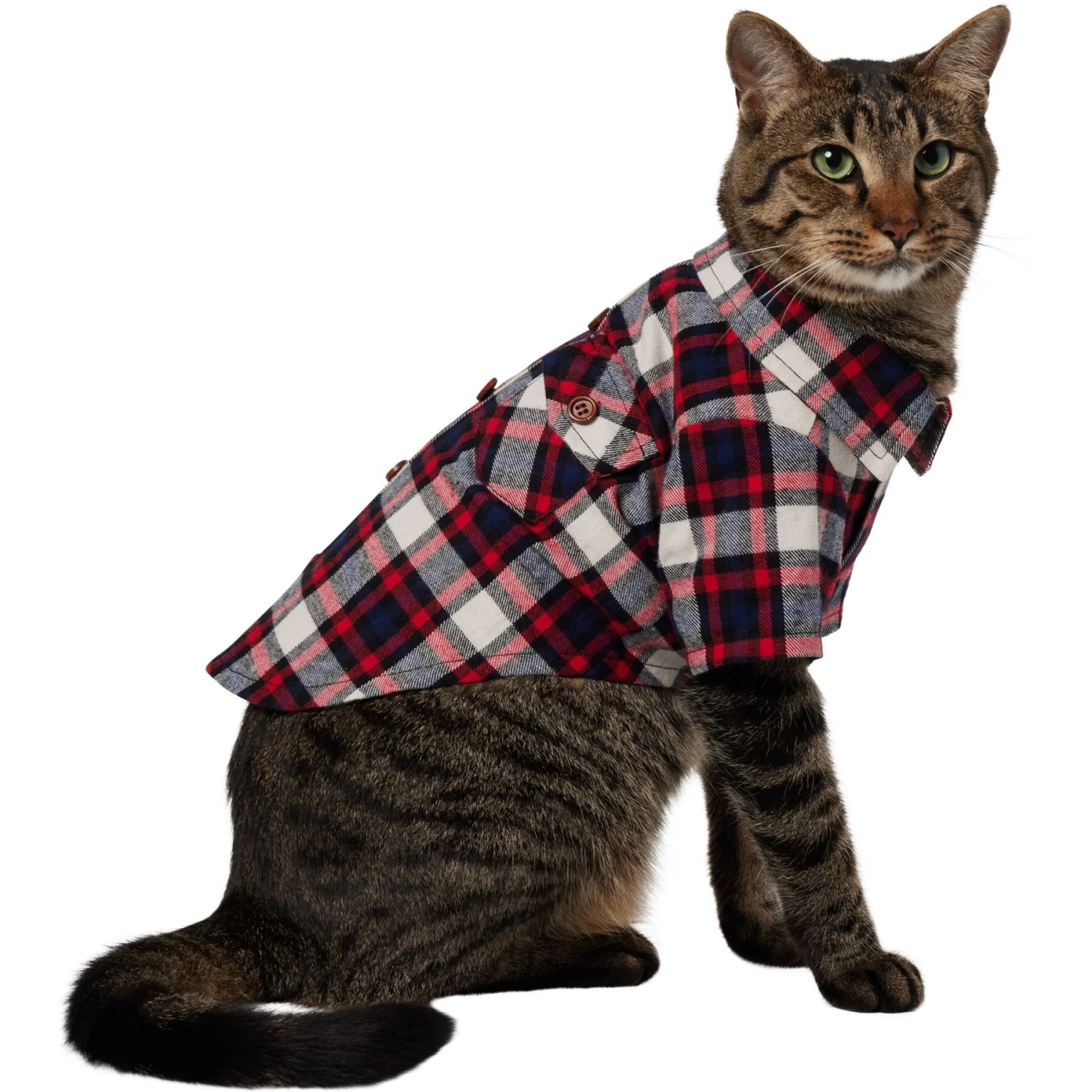 Frisco Red & Blue Plaid Dog & Cat Flannel Shirt 3 Frisco Red & Blue Plaid Dog & Cat Flannel Shirt