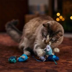 Frisco Holiday Festive Arctic Blues Mice Plush Cat Toy With Catnip -Frisco 740070 PT3. AC SS1800 V1694813159