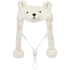 Frisco Plush Polar Bear Dog & Cat Hat -Frisco 745614 PT3. AC SS1800 V1694801956