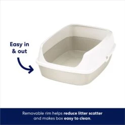 Frisco Open Top Cat Litter Box With Rim, Large & Frisco Plastic Litter Scooper With Caddy -Frisco 947526 PT3. AC SS1800 V1693600753