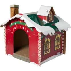 Frisco Holiday Gift Box Cardboard Cat House & Frisco Holiday Santa's Workshop Cardboard Cat House -Frisco 986158 PT5. AC SS1800 V1698257735