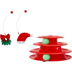 Frisco Holiday Santa Hat & Mistletoe Cat Tracks Cat Toy & Frisco Holiday Gingerbread Interactive Cat Scratcher Cat Toy With Catnip -Frisco 986246 PT3. AC SS1800 V1698258344